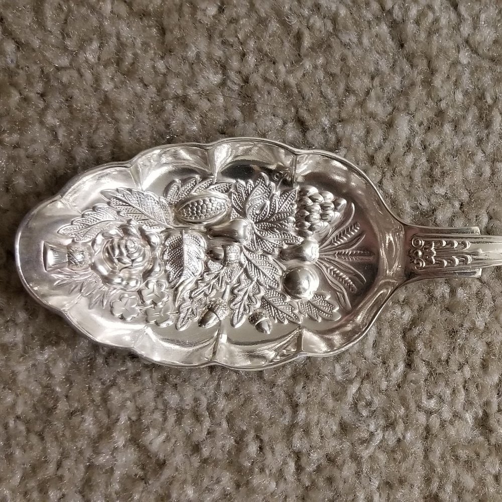 Vintage- Silver Plated England Decorative Serving Spoon